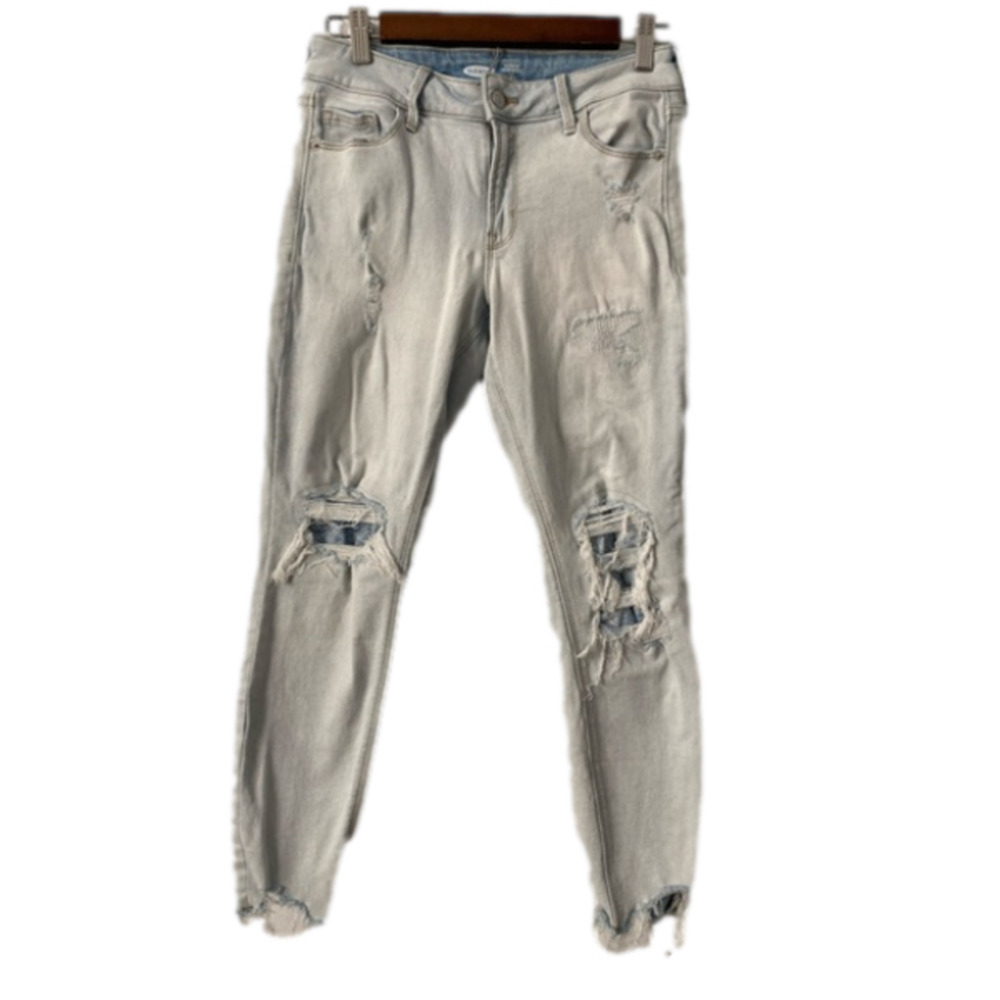 Old Navy Women's 4 Light Wash Rockstar Super Skinny Ankle‎ Jeans Rockabilly 90's